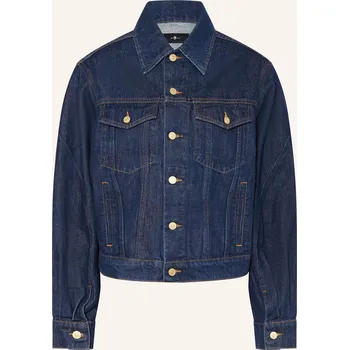 Dámský blejzr 7 For All Mankind Dámská Džínová Bunda Twisted, tmavě modrá, 38