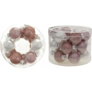 Vánoční dekorace Směs zdobených Vánoční Koule 4 cm 18 ks