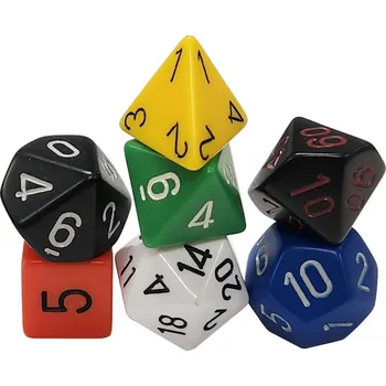 Příslušenství k deskovým hrám Chessex Sada 7 kostek Chessex - Nostalgia Opaque - 25499