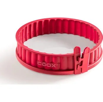 Forma na pečení Forma na koláč coox QUICHE s porcelán. základnou průměr 18 cm, červená