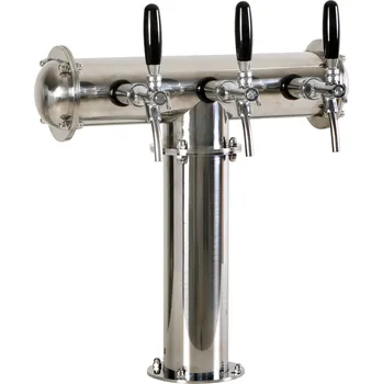 Příslušenství pro výčepní zařízení Varia-Plus Výčepní stojan T3 nerez komplet kohouty pákové medailony LED čelní přímé dochlazení kohoutů