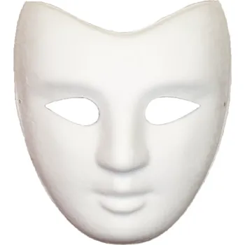 Karnevalový doplněk Bílá maska na domalování dospělý