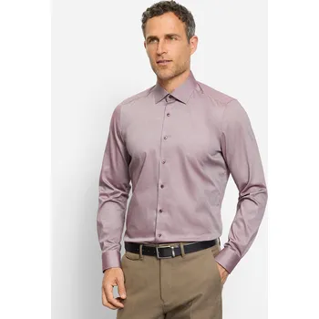 Olymp Level Five Body Fit společenská košile 204084 37 Vínová 41