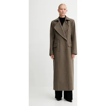 Dámský kabát Kabát s příměsí vlny Gestuz 10910348 hnědá 98X, vel. 34