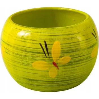 Květináč 14 cm keramický zelený