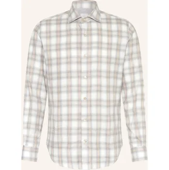 Pánská košile Eleventy Pánská Flanelová Košile Slim Fit, světle šedá / šedá...