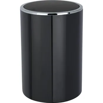 Odpadkový koš WENKO 22558100 - Koš INCA 18,5x25,5 cm černá/lesk. chrom