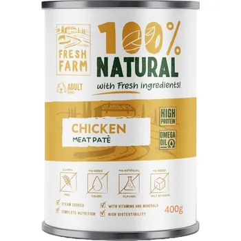 Krmivo pro psa FRESH FARM BEZOBILNÁ PAŠTIKA S KUŘECÍM MASEM 400G