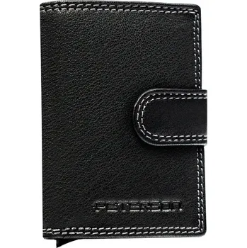Peněženka Peterson pánská peněženka z pravé kůže černá - muž