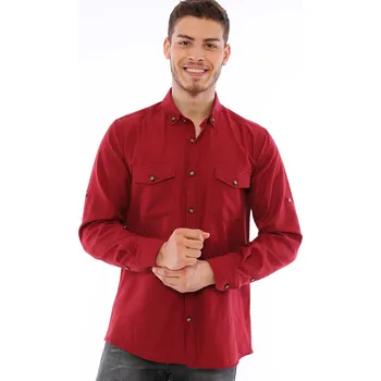 Pánská košile dewberry dewberry šedá | tmavě červená 1516798