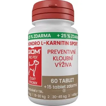 Giom S Chondro L-karnitin SPORT pes 60 tbl +25 % zdarma