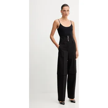 Dámské kalhoty Kalhoty Patrizia Pepe dámské, černá barva, high waist, 2P1706 A498 2P1706.A498 99X, vel. 40