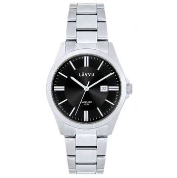 Hodinky LAVVU Pánské náramkové hodinky se safírovým sklem HALLAND Dark Grey LWM0301 ( )