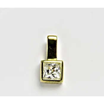Přívěsek Zlatý přívěsek , žluté zlato , čirý zirkon - 1425 poslední kus (Zlatý přívěsek se zirkonem)