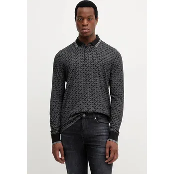 Pánské tričko Bavlněné tričko s dlouhým rukávem Michael Kors CF351KY5KS černá 99X, vel. S