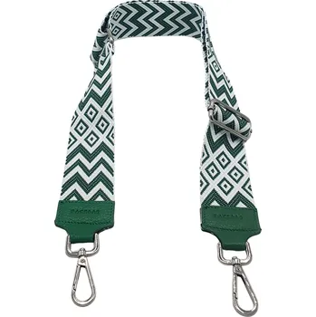 Příslušenství k zavazadlu Látkový popruh ke kabelce zeleno-bílý