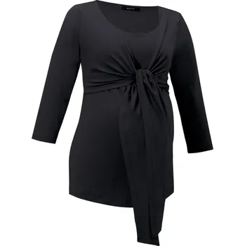 Těhotenská a kojící halenka NUOVA černá, Velikost XL, Barva Černá