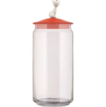 Miska pro psa Sklenice na kočičí pamlsky MIÒJAR 1,5 l, červená, Alessi - doprava zdarma od 2999 Kč