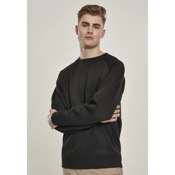 Pánská mikina Raglan Zip Pocket Crew černá Urban Classics černá 1751746