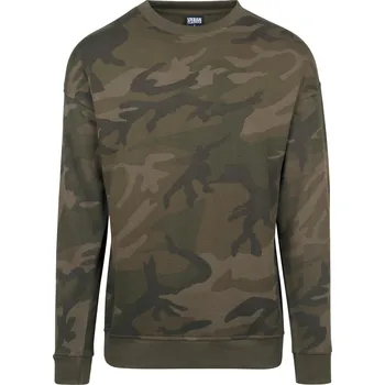 Pánská mikina Pánská maskáčová mikina bez kapuce Urban Classics hnědá | kaki | tmavě červená | vícebarevná | vícebarevná 1755011