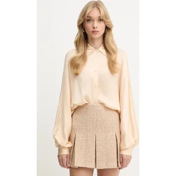 Košile Twinset dámská, béžová barva, relaxed, s klasickým límcem, 252TP2362 01X, vel. 36