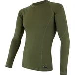 SENSOR MERINO DF pánské triko dl.rukáv safari green velikost L