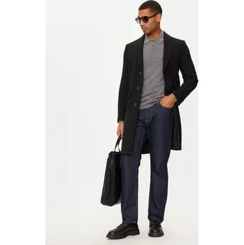 United Colors Of Benetton Vlněný kabát 2X59UN05M Černá Regular Fit 50