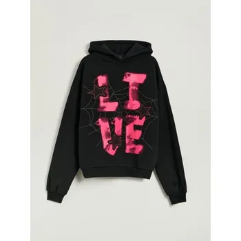 Oblečení a móda Mikina s&nbsp;kapucí a&nbsp;potiskem - M - House - černá - 179ES-99X