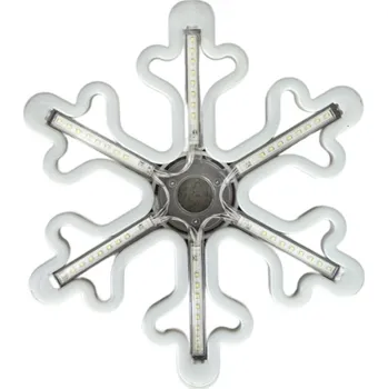 Vánoční dekorace Vánoční LED světelná dekorace - Vločka 40 cm (studená bílá)