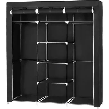 Šatní skříň MATIS Úložná látková skříň 149.8 cm černá