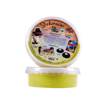 Písek na pískování Dekorační drť jemná 500g /č.03 neon žlutá dj03