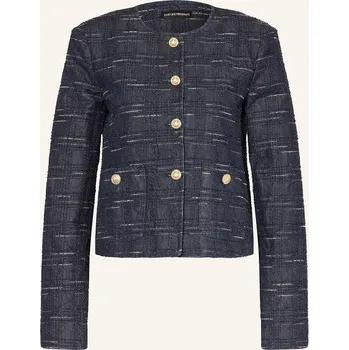 Dámský blejzr Emporio Armani Dámská Džínová Bunda, tmavě modrá / bílá, 36