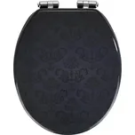 WENKO 22977100-Toaletní sedátko BELLEVUE 35,5x42,5 cm antracit/stříbrná