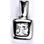 Zlatý přívěsek , bílé zlato, čtverec čirý zirkon - 1704 poslední kus (Zlatý přívěsek)