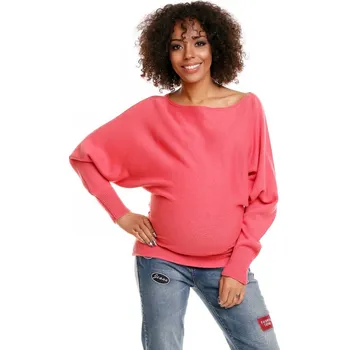 Těhotenský svetr Těhotensky svetřík Lor korál 70003