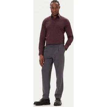 Calvin Klein Košile Essentials LV019EU037 Bordó Slim Fit 38