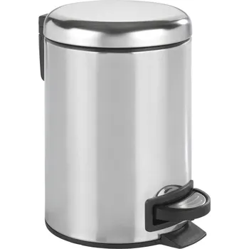 Odpadkový koš WENKO 22444100 - Koš LEMAN 17x25 cm nerez/stříbrná/černá