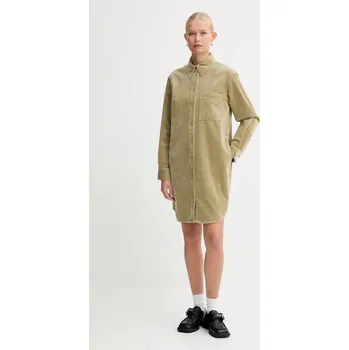 Dámské šaty Manšestrové šaty Marc O'Polo zelená barva, mini, 5000007111 81X, vel. M