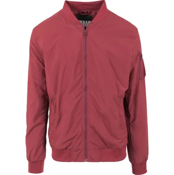 Pánské oblečení Bunda Light Bomber Jacket vínová Urban Classics tmavě červená 1758487