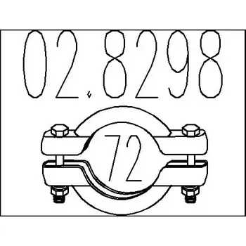 Těsnění výfuku MTS Spojovací trubky výfukového systému MTS 02.8298