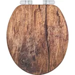 WENKO 25226100-WC sedátko RUSTIC 35,5x42,5 cm hnědá/stříbrná
