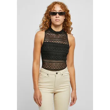 Body Dámský háčkovaný dres Rolák Body černý Urban Classics černá 2542884