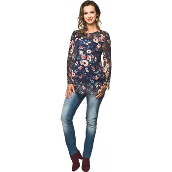 Těhotenské kalhoty Cairo modré, Velikost XS, Barva Modrá