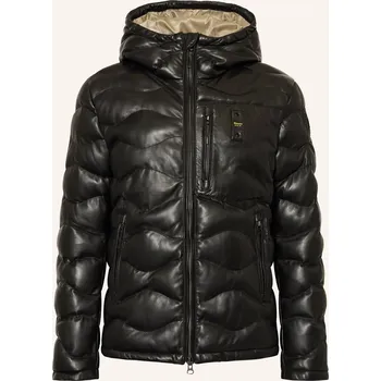 Blauer Pánská Kožená Bunda Drohan, černá, 48