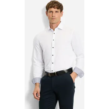 Pánská košile Olymp 24/7 Level Five Body Fit společenská košile 217884 00 Bílá 40