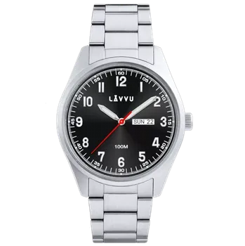 Hodinky LAVVU Náramkové ocelové pánské hodinky FOSEN Dark Grey LWM0311 ( )