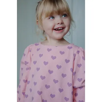 Dámská halenka Dětská bavlněná halenka Konges Sløjd DREY SLIT BLOUSE GOTS růžová barva, vzorovaná, KS103786 KS103786.9BYA 30X, vel. 92