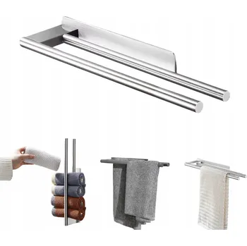 Držák na ručník OTOČNÝ DRŽÁK NA RUČNÍKY DO KOUPELNY Nerezová ocel