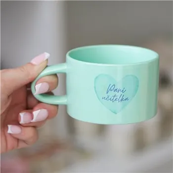 Zelený hrneček "Paní učitelka"