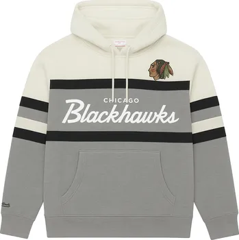 Pánská mikina Mitchell & Ness Pánská mikina Chicago Blackhawks NHL Head Coach Hoodie Current Logo Velikost: L